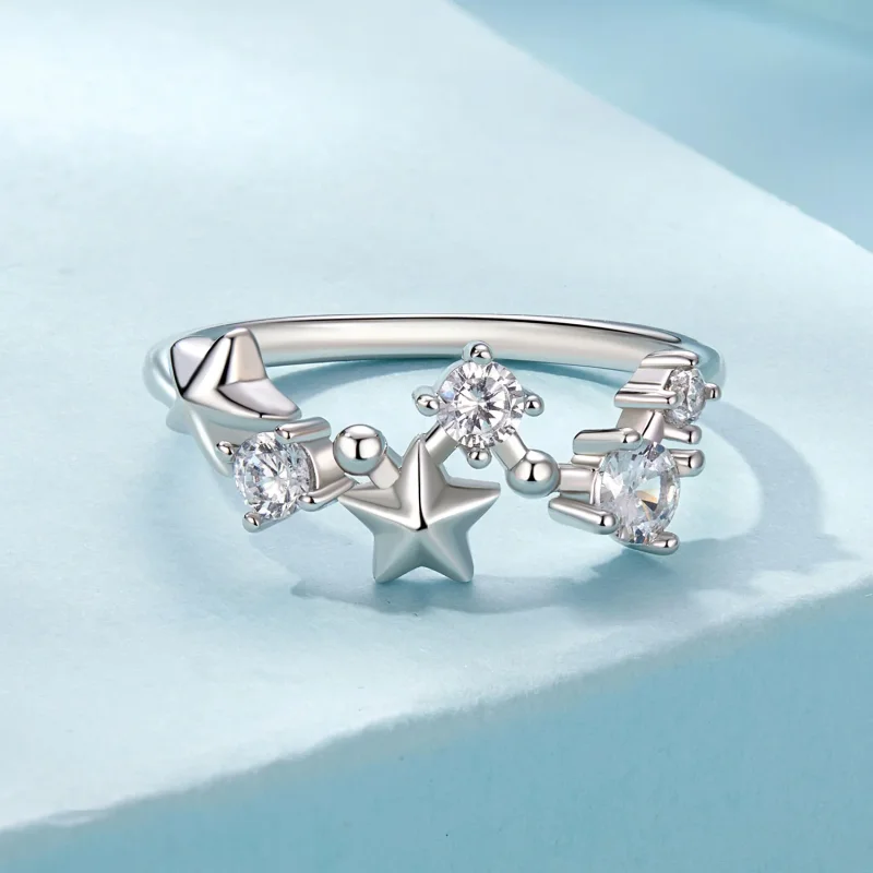 (kép) Pandora stílusú Big Dipper gyűrűt - SCR1005 - Megtekintés 3