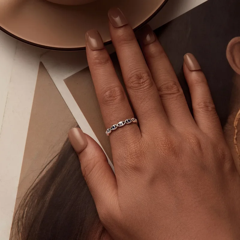 (kép) Pandora stílusú Devil's Eye Ring - BSR212 - Megtekintés 2