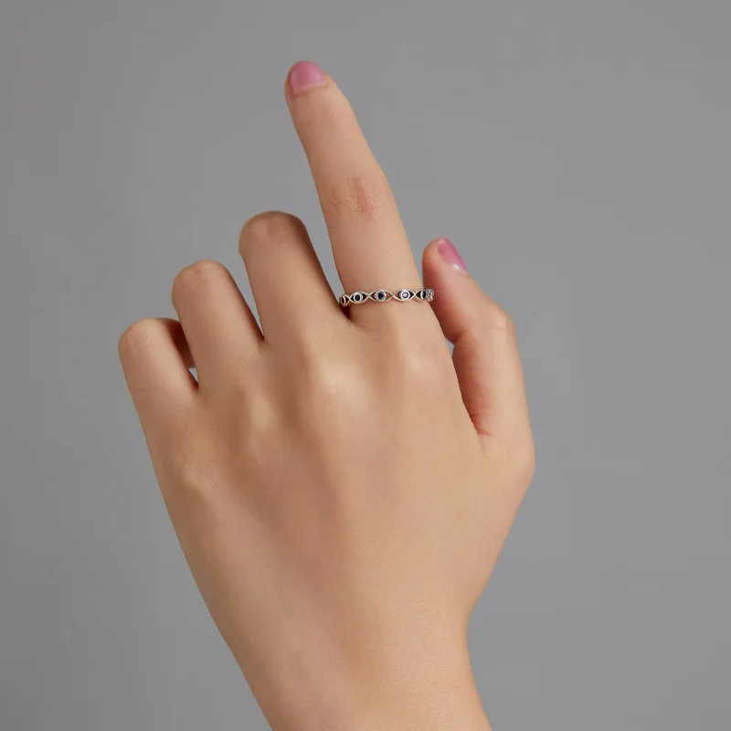 (kép) Pandora stílusú Devil's Eye Ring - BSR212 - Megtekintés 8