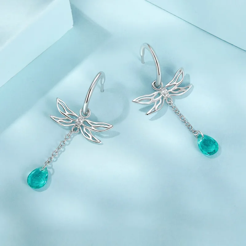 (kép) Pandora stílusú Dragonfly Tassel Stud fülbevalók - SCE1699 - Megtekintés 3