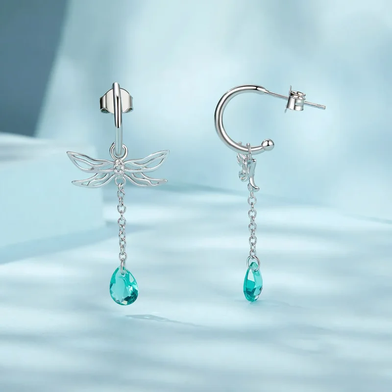(kép) Pandora stílusú Dragonfly Tassel Stud fülbevalók - SCE1699 - Megtekintés 4