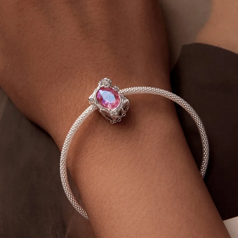 (kép) Pandora stílusú elszáradt olajfestmény Rose Charm - SCC2698 - Megtekintés 5