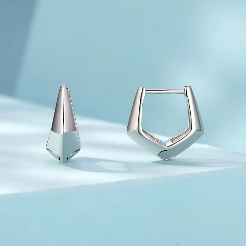 (kép) Pandora stílusú finom geometriai fülbevalók - SCE1704 - Megtekintés 2