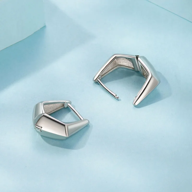 (kép) Pandora stílusú finom geometriai fülbevalók - SCE1704 - Megtekintés 4