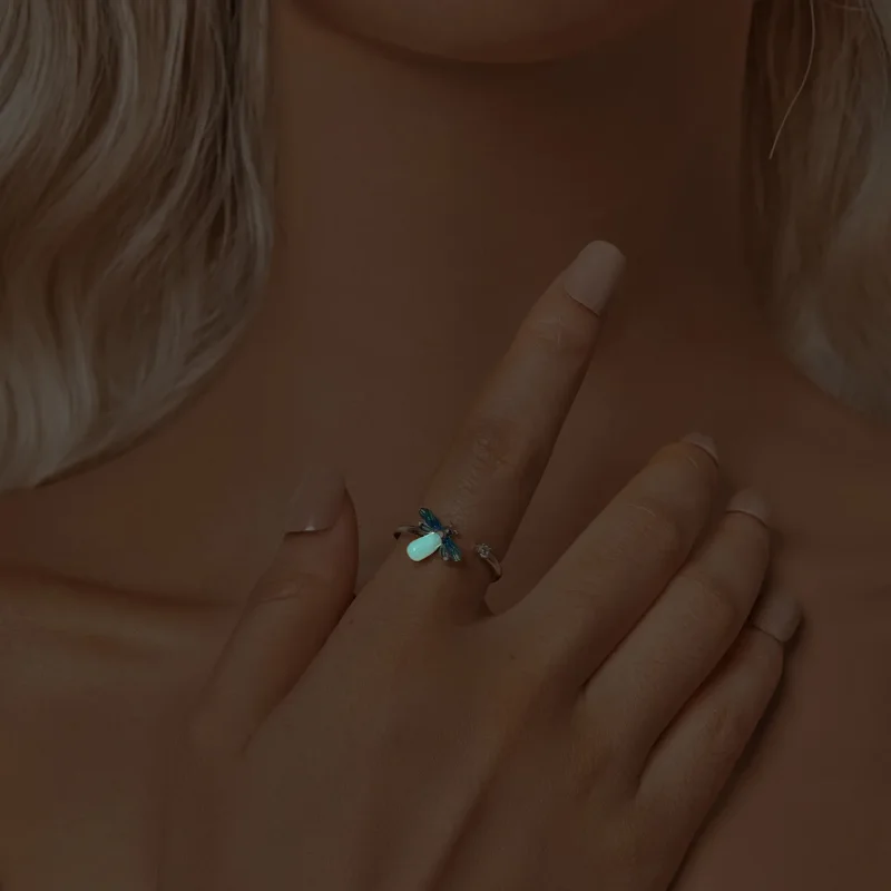 (kép) Pandora stílusú Firefly Open Ring egy varázslatos gyűrű - BSR514-E - Megtekintés 6