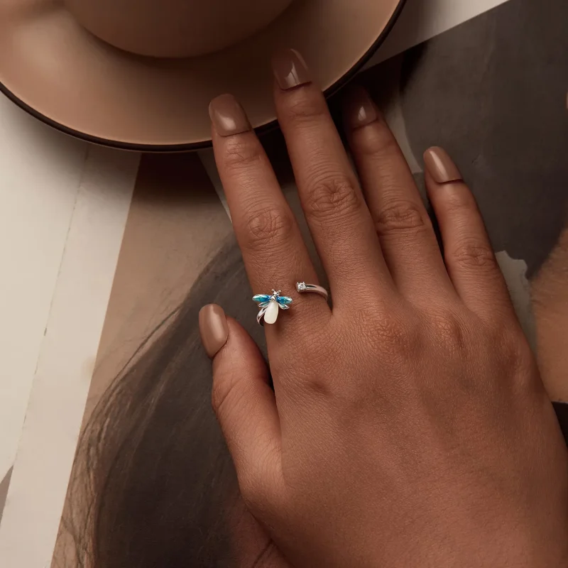 (kép) Pandora stílusú Firefly Open Ring egy varázslatos gyűrű - BSR514-E - Megtekintés 7
