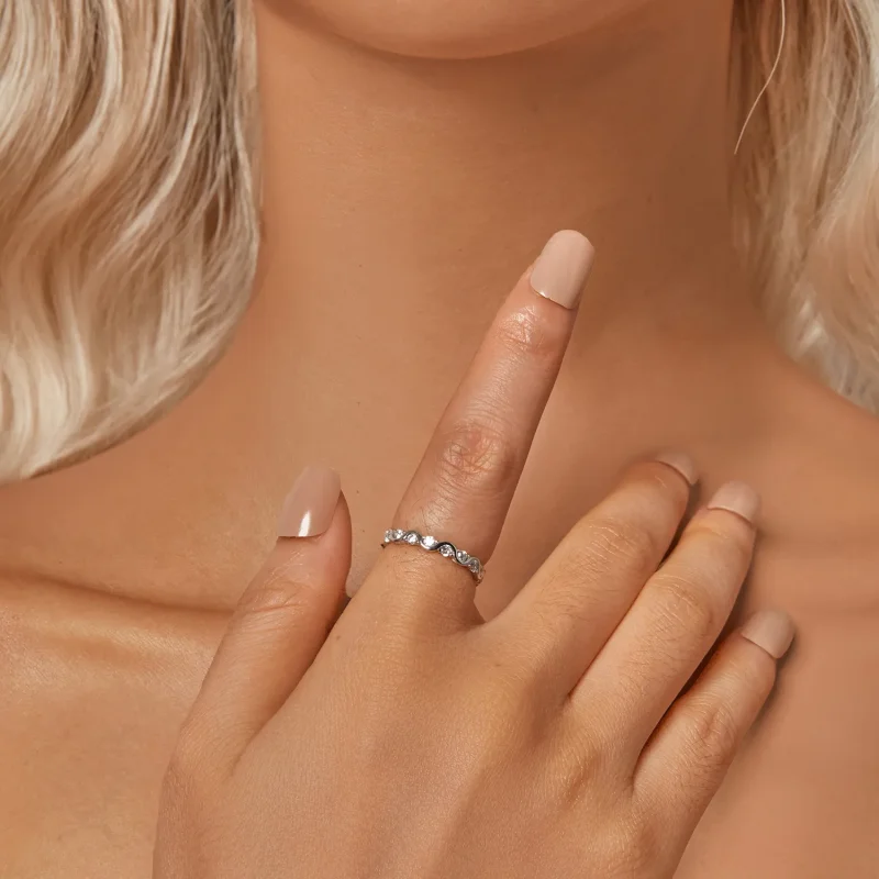 (kép) Pandora stílusú hullámgyűrű - BSR515 - Megtekintés 5