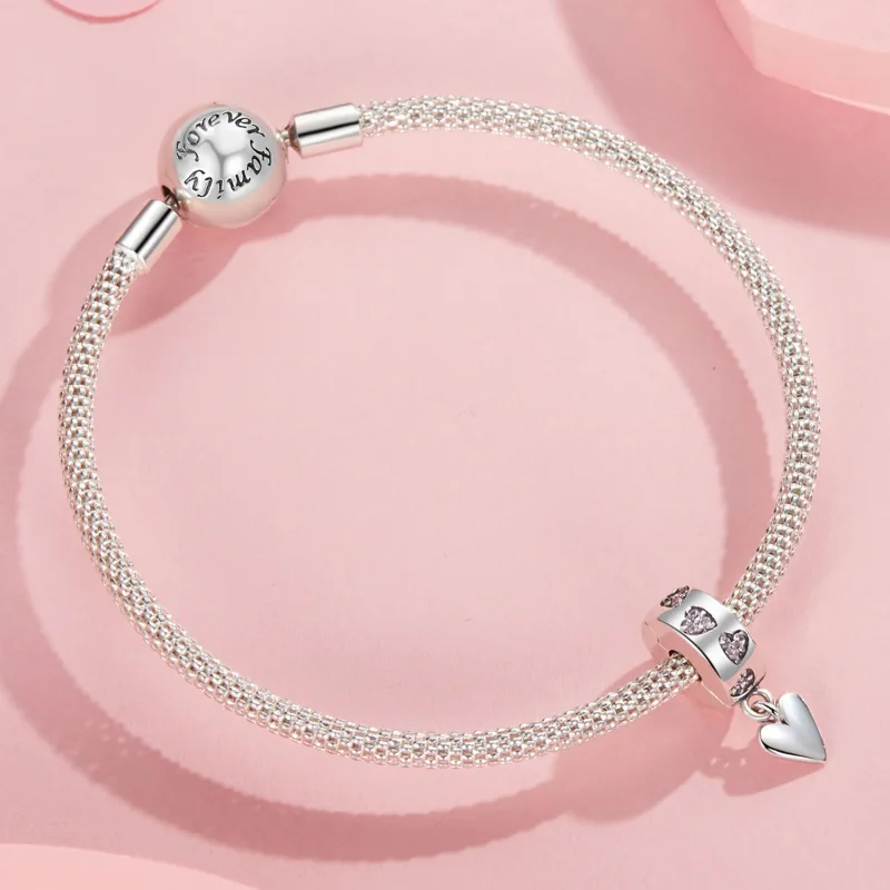 (kép) Pandora stílusú intelligens szív szilikon csat Charm - SCC2694 - Megtekintés 5