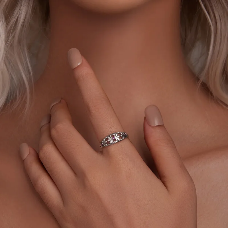 (kép) Pandora stílusú Iris Vintage gyűrű - SCR998 - Megtekintés 5