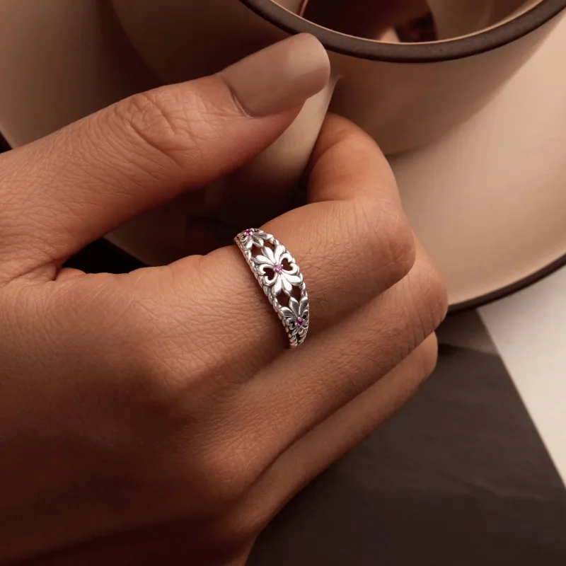 (kép) Pandora stílusú Iris Vintage gyűrű - SCR998 - Megtekintés 7
