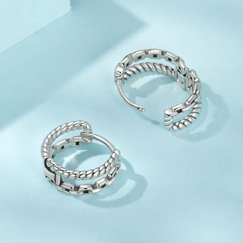 (kép) Pandora stílusú kettős rétegű fülcsat Charm - SCE1702 - Megtekintés 4
