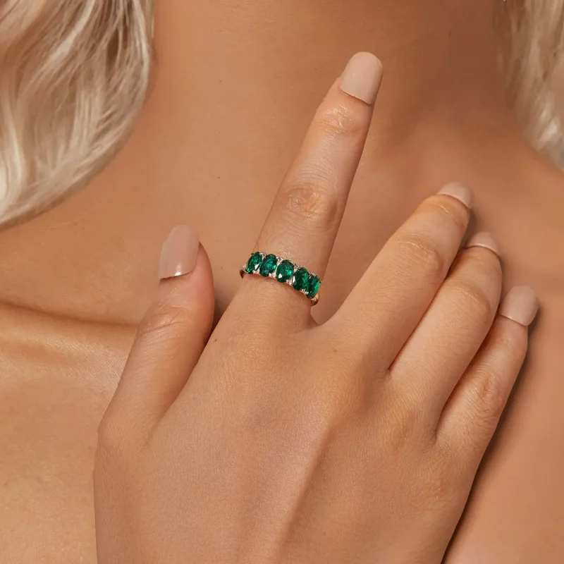 (kép) Pandora stílusú luxus zöld cirkónium gyűrű - BSR522 - Megtekintés 4