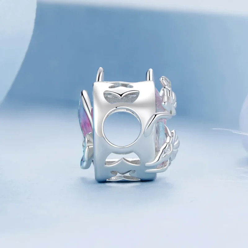 (kép) Pandora stílusú Neon Moonlight Butterfly Charm - BSC968 - Megtekintés 3