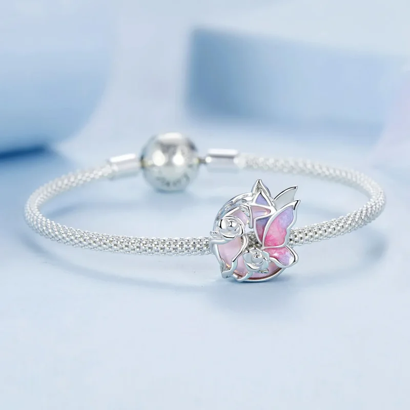 (kép) Pandora stílusú Neon Moonlight Butterfly Charm - BSC968 - Megtekintés 5