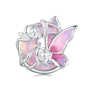 (kép) Pandora stílusú Neon Moonlight Butterfly Charm - BSC968