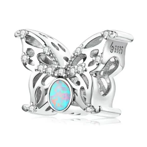 Pandora stílusú opál pillangó - BSC558 (kép) Pandora stílusú opál pillangó - BSC558