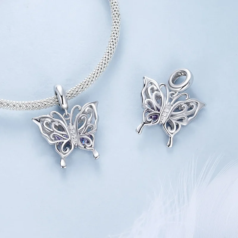(kép) Pandora stílusú pillangó Charm - BSC969 - Megtekintés 4