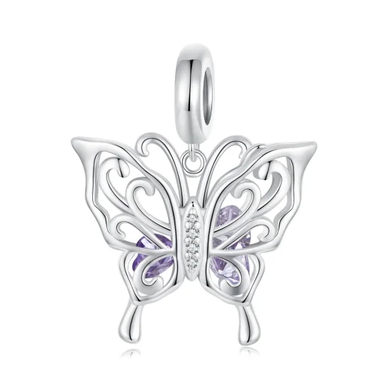 (kép) Pandora stílusú pillangó Charm - BSC969