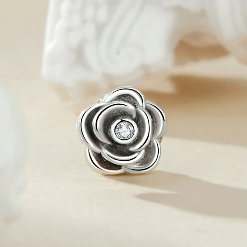 (kép) Pandora stílusú rózsa háromdimenziós Charm - SCC2705 - Megtekintés 2
