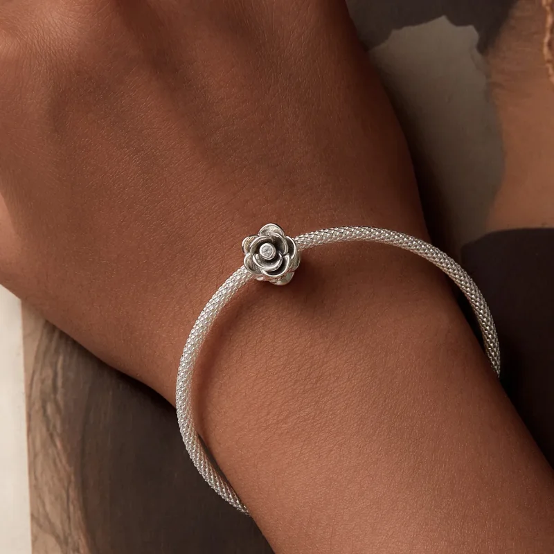 (kép) Pandora stílusú rózsa háromdimenziós Charm - SCC2705 - Megtekintés 7