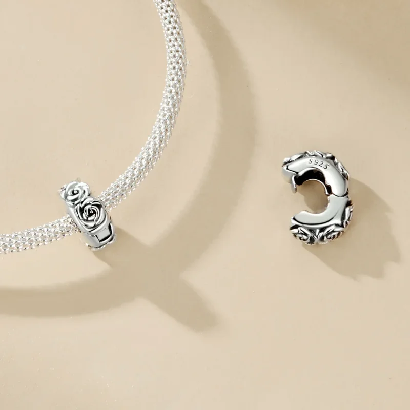 (kép) Pandora stílusú rózsa pozicionáló csat Charm - SCC2706 - Megtekintés 4
