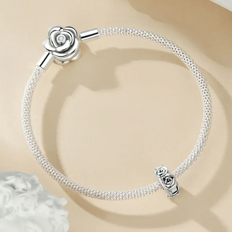 (kép) Pandora stílusú rózsa pozicionáló csat Charm - SCC2706 - Megtekintés 5