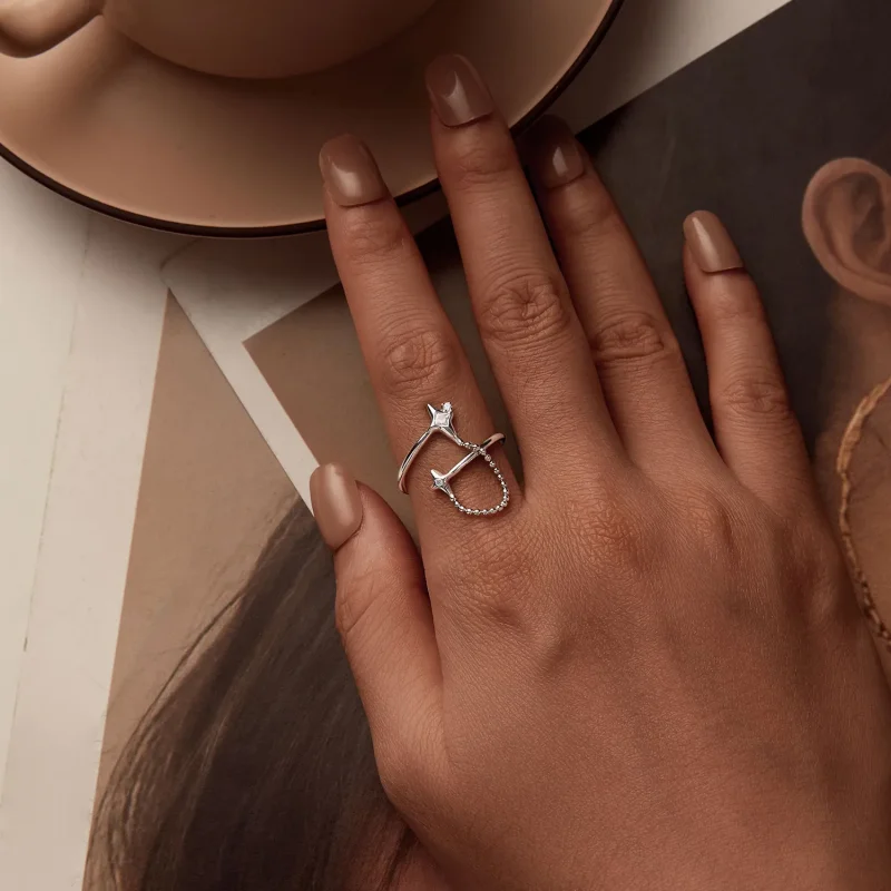 (kép) Pandora stílusú Starlight Open Ring - BSR519-E - Megtekintés 4