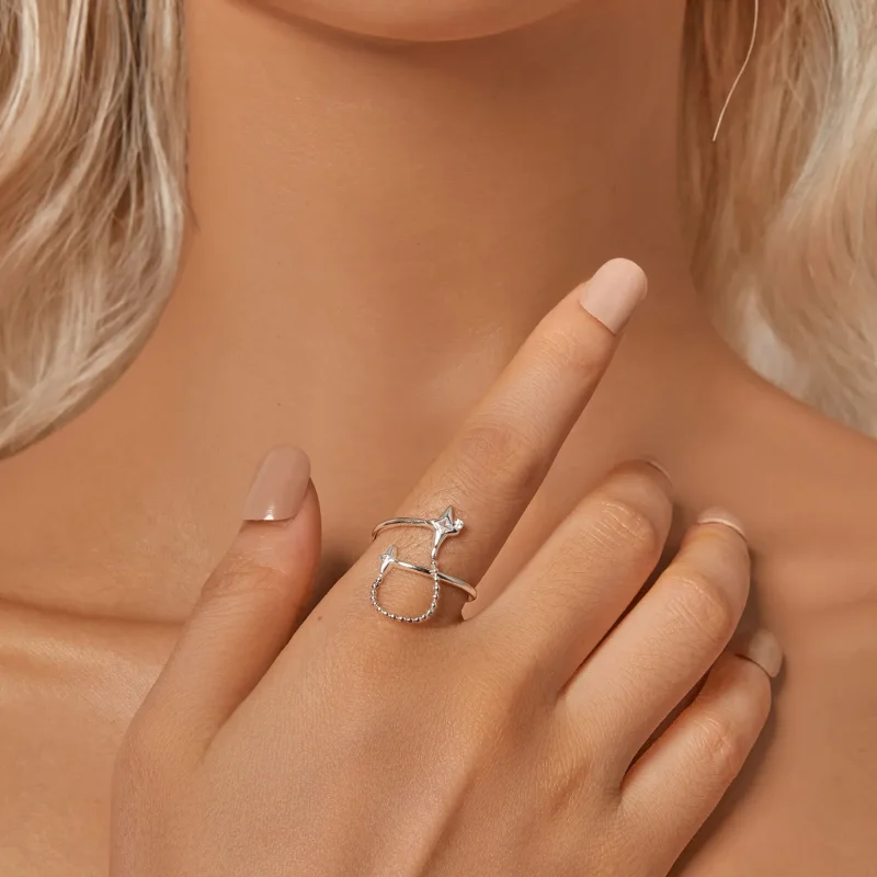 (kép) Pandora stílusú Starlight Open Ring - BSR519-E - Megtekintés 6