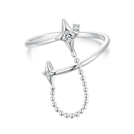 (kép) Pandora stílusú Starlight Open Ring - BSR519-E