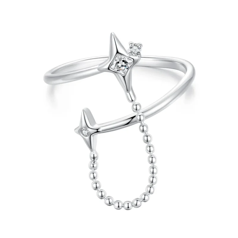 (kép) Pandora stílusú Starlight Open Ring - BSR519-E