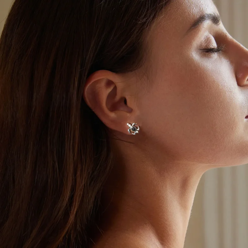 (kép) Pandora stílusú vintage Iris Stud fülbevalók - BSE968 - Megtekintés 7