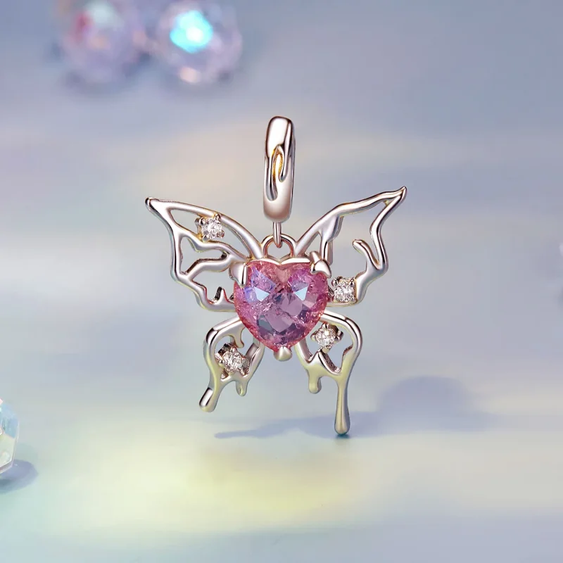 (kép) Pandora stílusú véres pillangó Charm - SCC2696 - Megtekintés 2