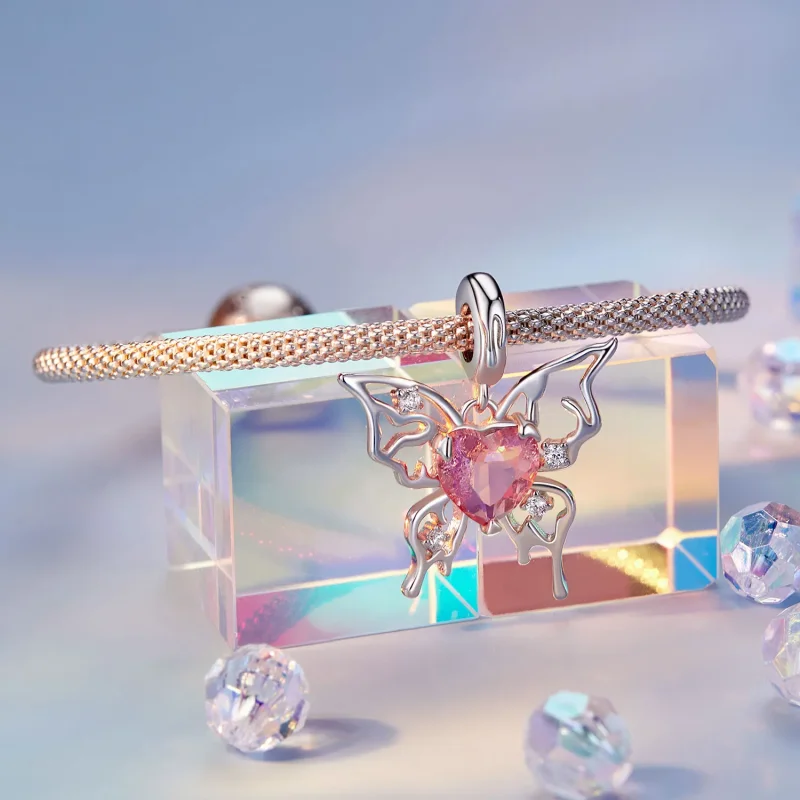 (kép) Pandora stílusú véres pillangó Charm - SCC2696 - Megtekintés 3