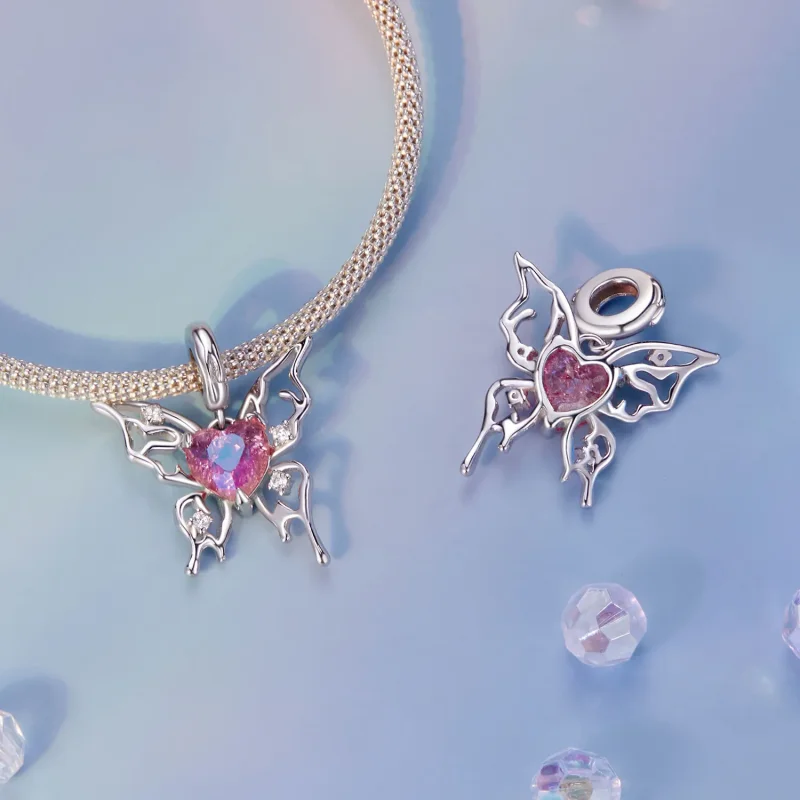 (kép) Pandora stílusú véres pillangó Charm - SCC2696 - Megtekintés 4