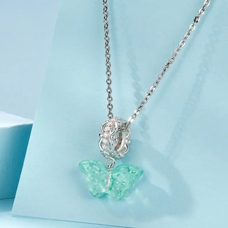 (kép) Pandora stílusú zöld pillangó Charm - SCC2712 - Megtekintés 5