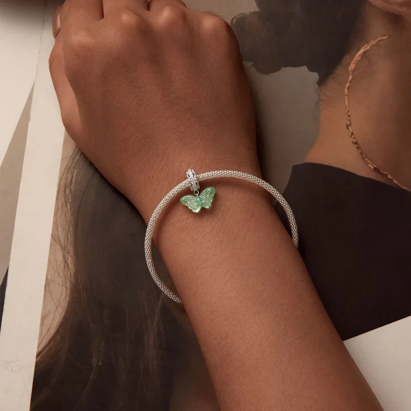 (kép) Pandora stílusú zöld pillangó Charm - SCC2712 - Megtekintés 6