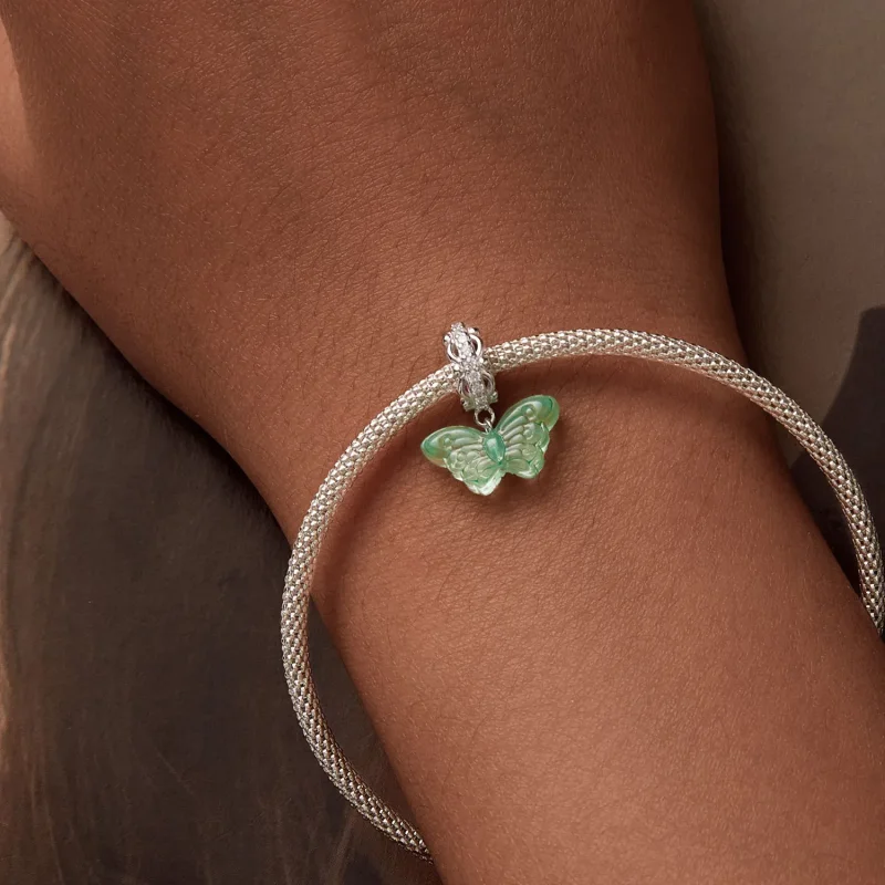 (kép) Pandora stílusú zöld pillangó Charm - SCC2712 - Megtekintés 7