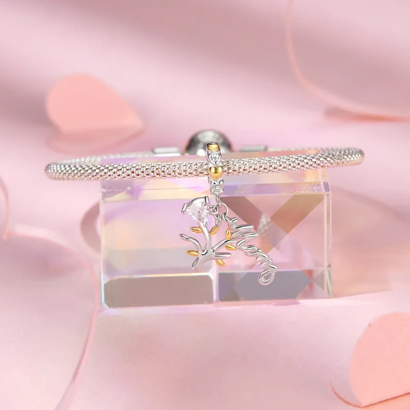 (kép) Pandora stílusú Anyák napi életfájának Charm - BSC1000 - Megtekintés 3
