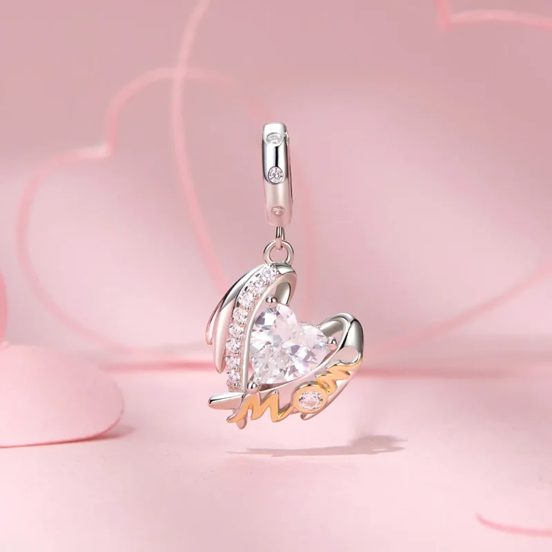 (kép) Pandora stílusú Anyák napi szerelmi szárnyai Charm - BSC1001 - Megtekintés 2