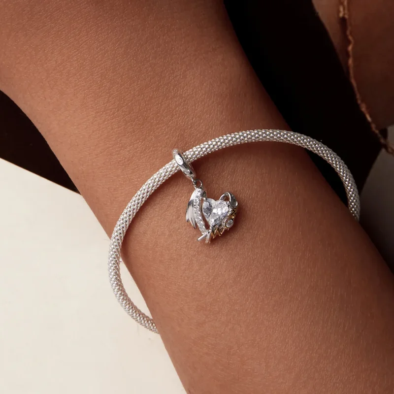 (kép) Pandora stílusú Anyák napi szerelmi szárnyai Charm - BSC1001 - Megtekintés 6