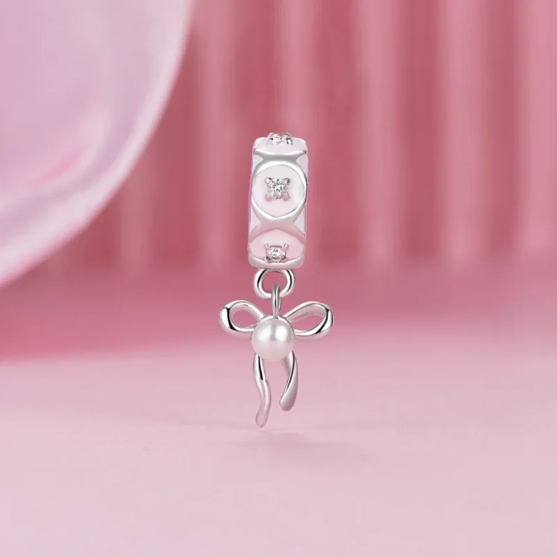 (kép) Pandora stílusú balett íj pozicionáló csat Charm - SCC2763 - Megtekintés 2