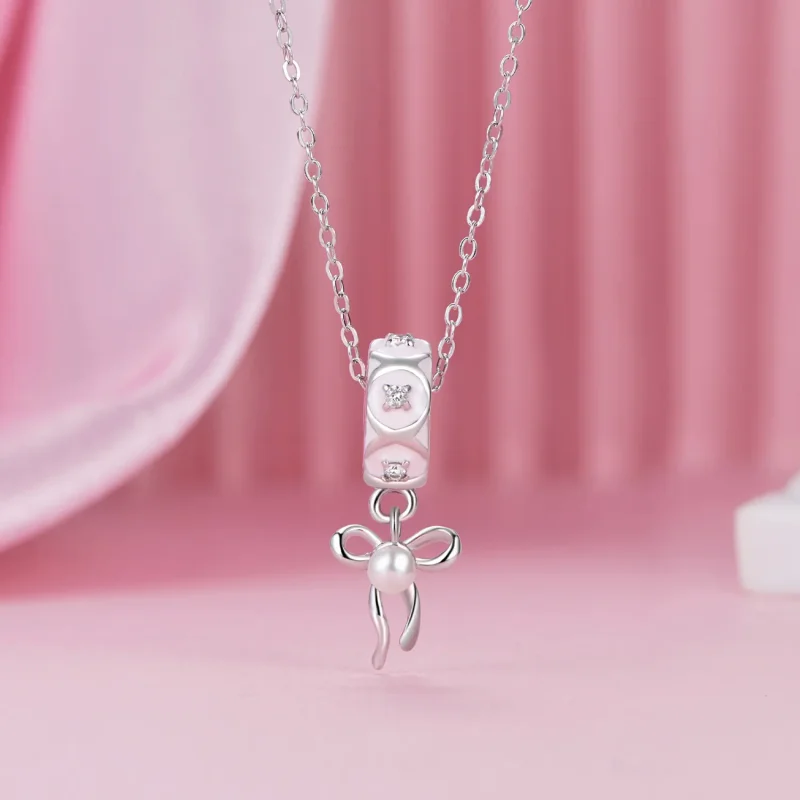 (kép) Pandora stílusú balett íj pozicionáló csat Charm - SCC2763 - Megtekintés 3