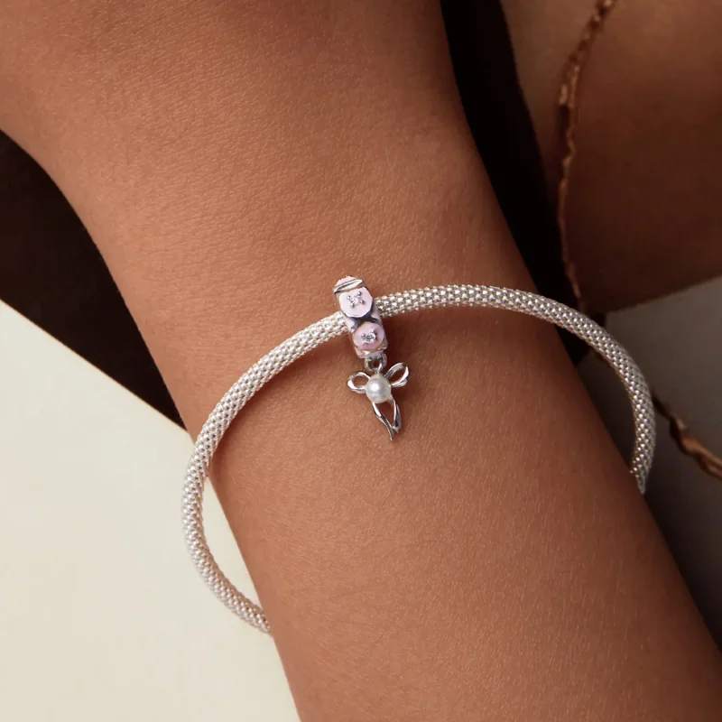 (kép) Pandora stílusú balett íj pozicionáló csat Charm - SCC2763 - Megtekintés 7