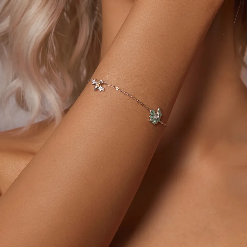 (kép) Pandora stílusú Daisy Bee karkötő - SCB270 - Megtekintés 6