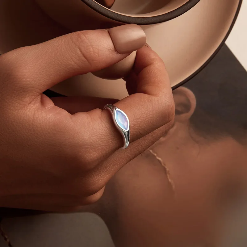 (kép) Pandora stílusú Devil's Eye Signet Ring - BSR523-E - Megtekintés 7