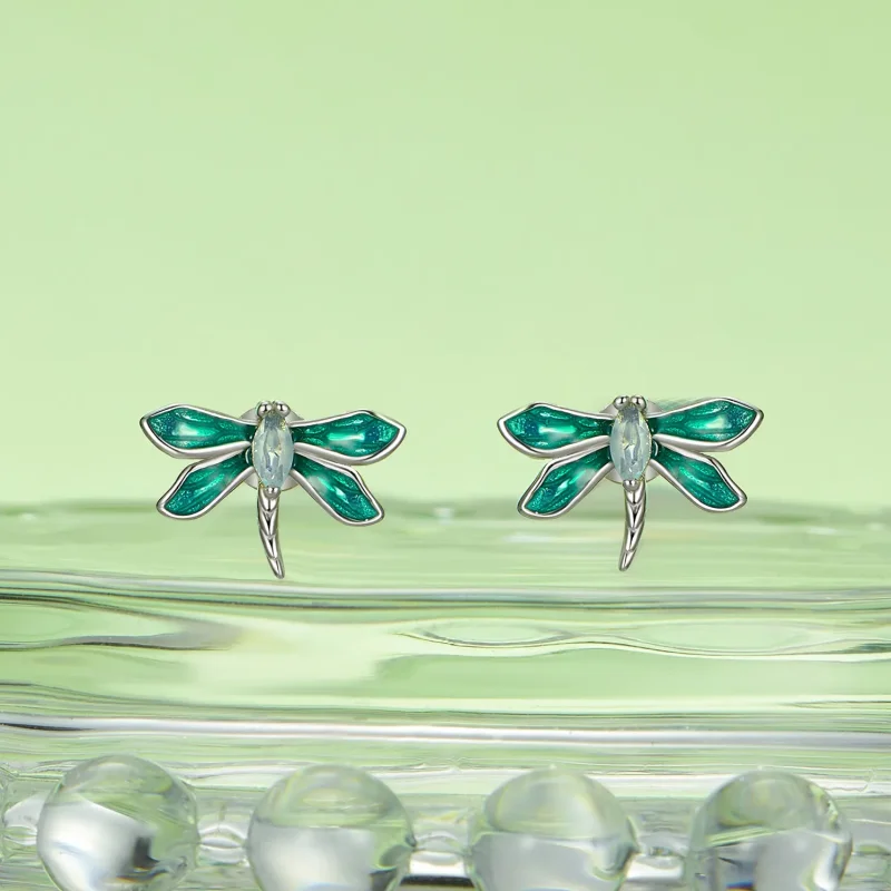 (kép) Pandora stílusú Dragonfly fülbevalók - BSE988 - Megtekintés 2