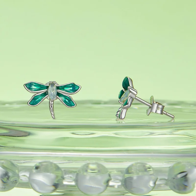 (kép) Pandora stílusú Dragonfly fülbevalók - BSE988 - Megtekintés 3