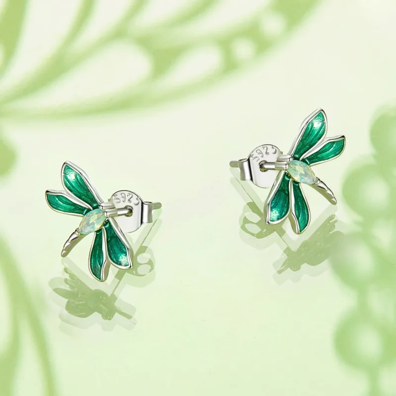 (kép) Pandora stílusú Dragonfly fülbevalók - BSE988 - Megtekintés 4