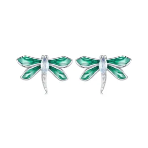 (kép) Pandora stílusú Dragonfly fülbevalók - BSE988