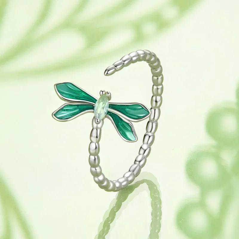 (kép) Pandora stílusú Dragonfly Open Ring - BSR537-E - Megtekintés 3